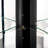 Lighted Glass Display Cabinet Corner Curio Cabinet With Adjustable Shelves Carved Cherry Decoration Wine Cabinet Perfect For Home Or Office Use-BLACK-812949398