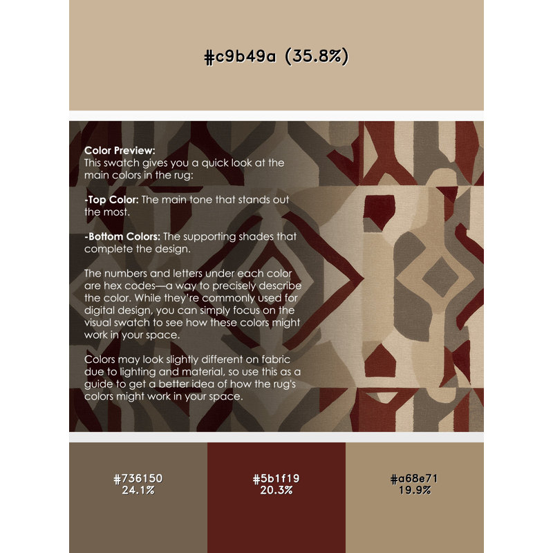 Angular Flow Rug, Rectangle 2' x 3'