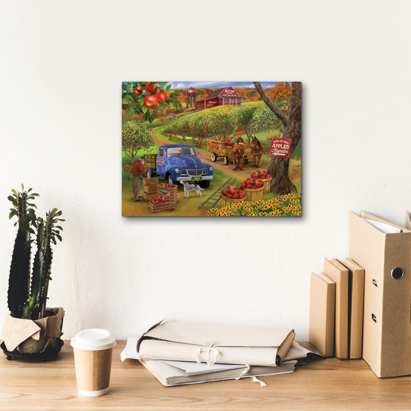 «Orchard Hay Ride» par Bigelow Illustration, H 12 po x l 16 po x P 0,75 po