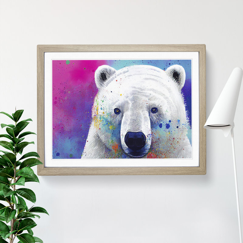 Polar Bear Splash Vol.1 Abstract - Single Picture Frame Painting