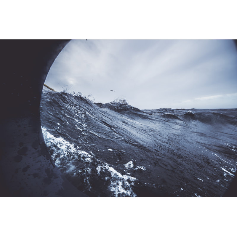 Fishingboat Vessel Fishing In A Rough Sea by Piola666 - No Frame Art Prints on Canvas, 30cm H x 46cm W
