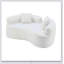 Causeuse incurvée de 66,93 pouces avec éponge à compression complète, tissu en velours de peluche, canapé compact sans assemblage pour les petits espaces et les appartements