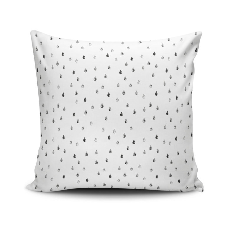 Housse de coussin décorative Erlingur, 17 x 17 pouces, 50% coton / 50% polyester | Lavable à la machine à 104 ° F, repassable, fermeture à glissière dissimulée | Parfait pour le salon, la chambre à coucher et la décoration intérieure élégante