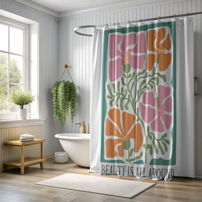 Bohemian Floral Dream - 1 Piece Standard Shower Curtain