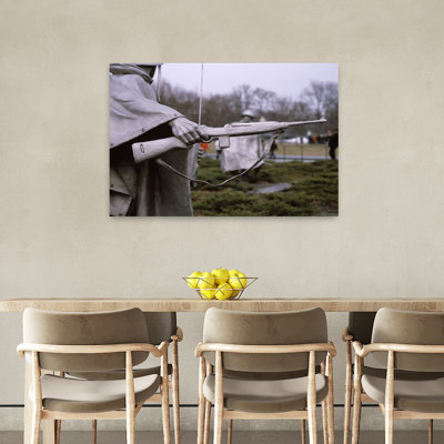 Soldiers statues at a war memorial Korean War Veterans Memorial Washington DC USA 1 Piece Wrapped Canvas Wall Art