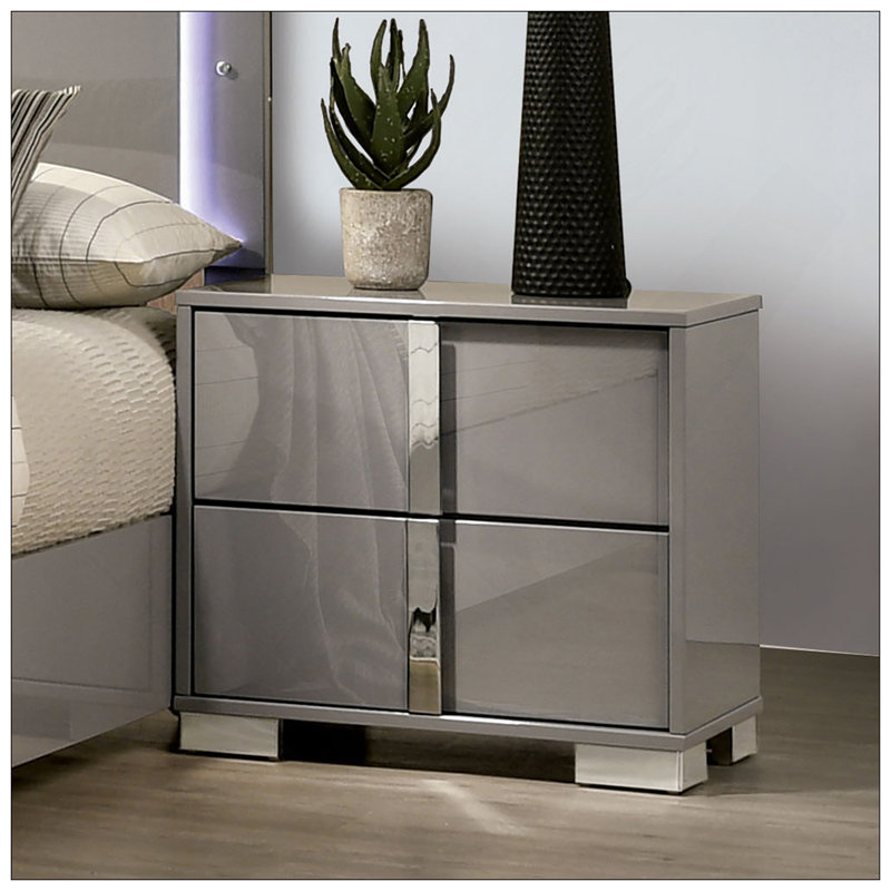 Table de chevet contemporaine classique 1pc, Taupe
