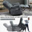 Fauteuil inclinable électrique en chenille de 23 po de large et à dossier haut avec massage par vibration 8 points et chauffage lombaire
