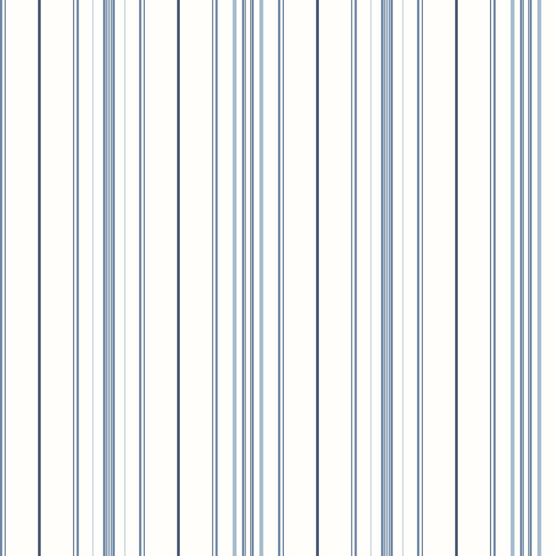 Papier peint à rayures bleues modernes Lascelle, Blue