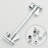 Chrome High Pressure Shower Head with Handheld Spray Rain Head Combo with Arm