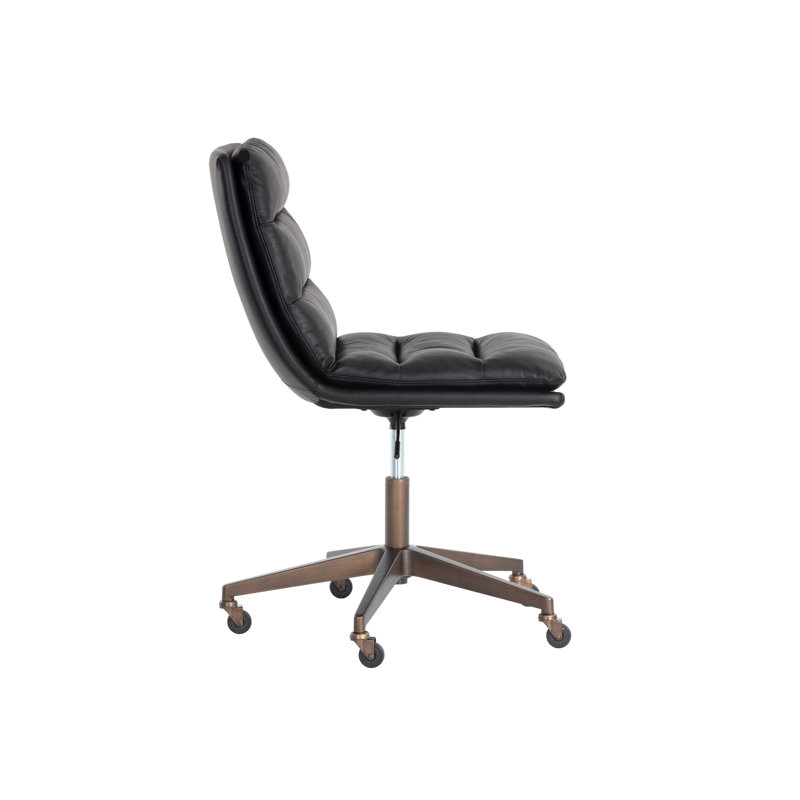 Gwenan Swivel Side Chair, Black