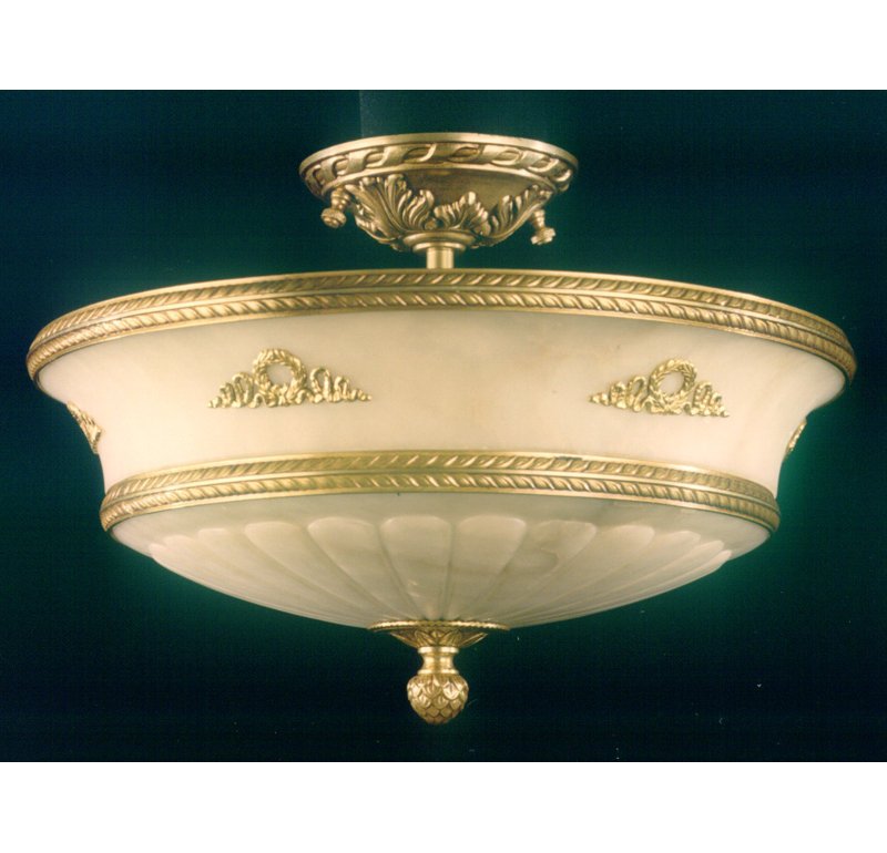 Banton Glass Semi Flush Mount