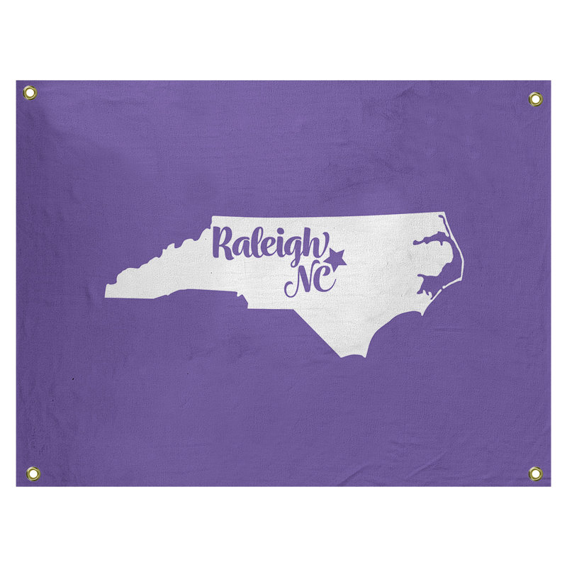 Tapisserie murale raleigh north caroline, H 50 po x l 59 po, Mauve