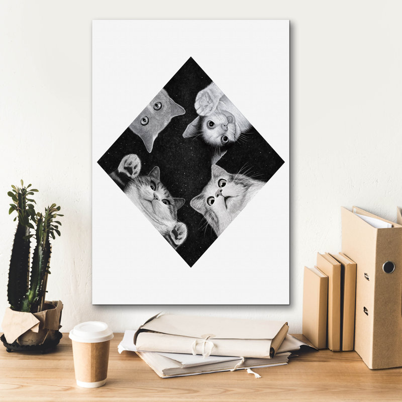 "Epic Graffiti" When You Are Kitten "par Tummeow, art mural sur toile, H 26 po x l 18 po x P 0,75 po