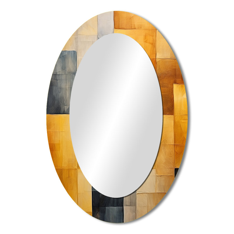 Miroir mural Topaz Tessellation - jaune, 36 po x 24 po