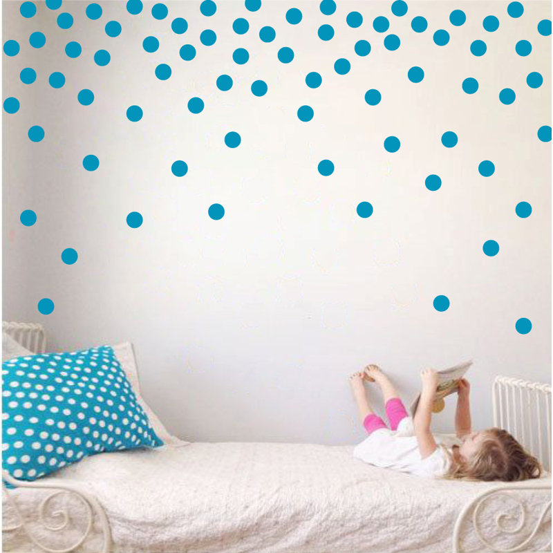 Abstract Non-Wall Damaging Wall Decal, Teal, 24" H x 39" W x 0.01" D
