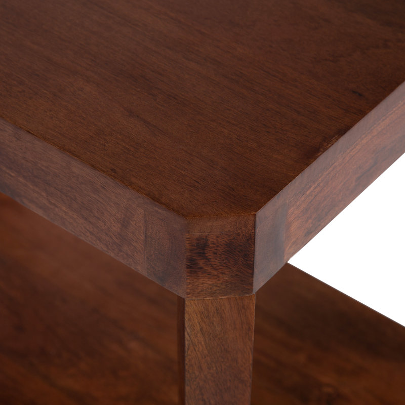 Ardentown Solid Wood End Table, Walnut Brown