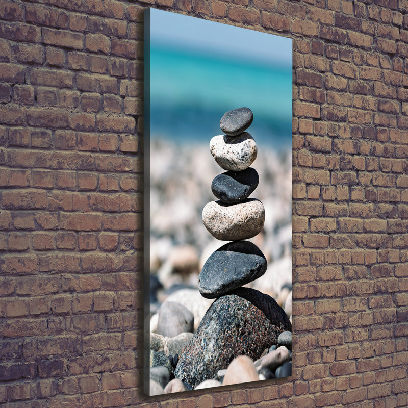 Stony Beach - Wrapped Canvas Print