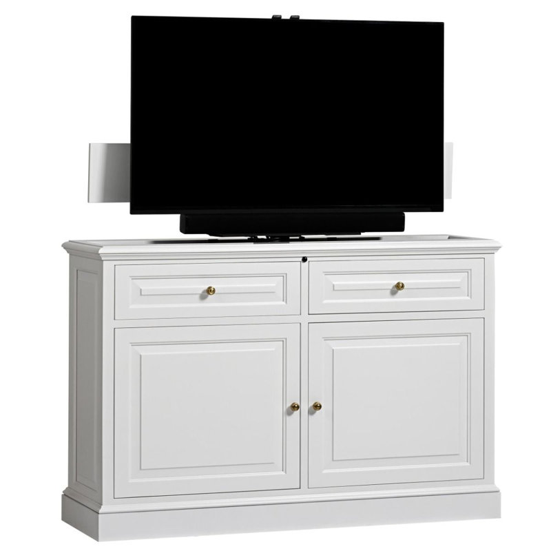 Armoire télé pivotante à 360 degrés Edgewater, Blanc