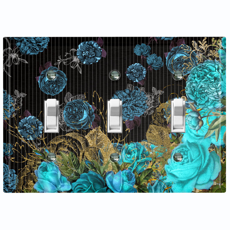 Plaque murale en métal 3 lumières