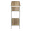 Coastal Oak Woven Front Console Table with Iron Accents-507051632