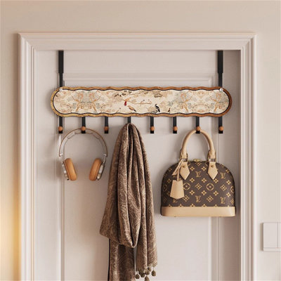 Iron Seamless Over-The-Door Hook Rack