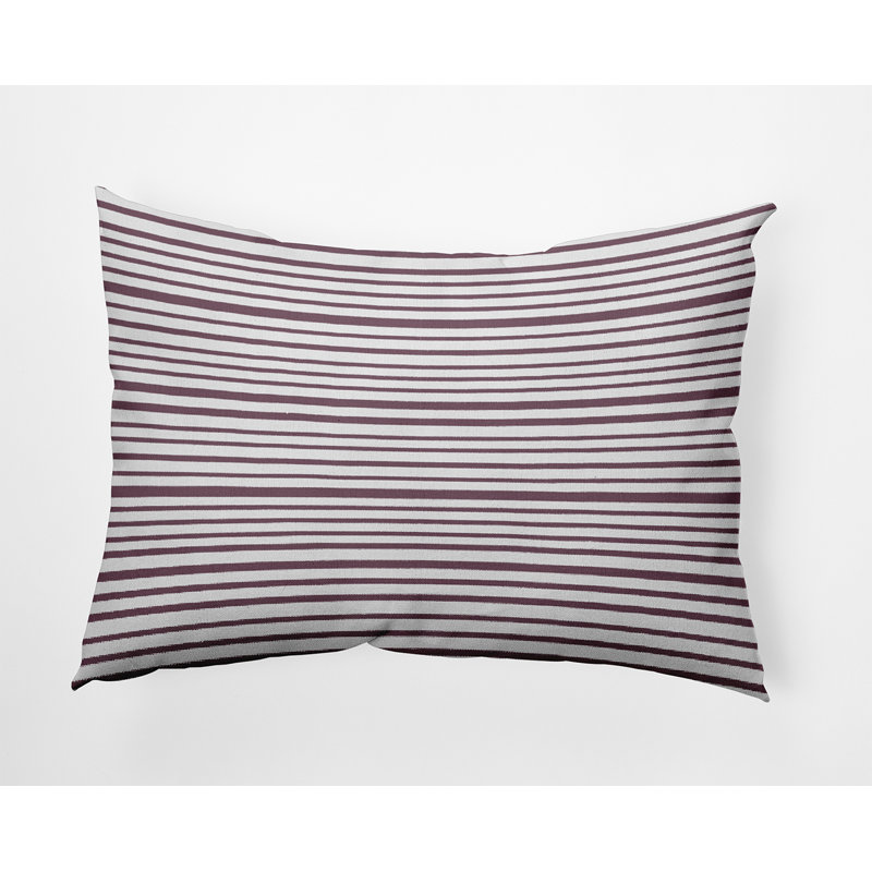 Coussin décoratif intérieur / extérieur Loom Lines, Mauve ancien, 14 po x 20 po
