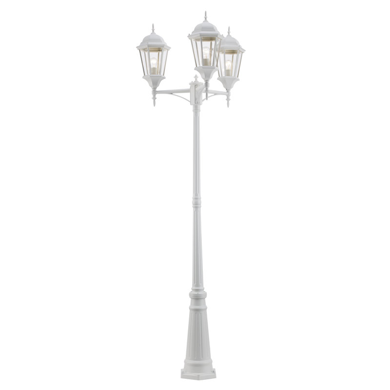Lampadaire à 3 lumières de 98 po, Blanc