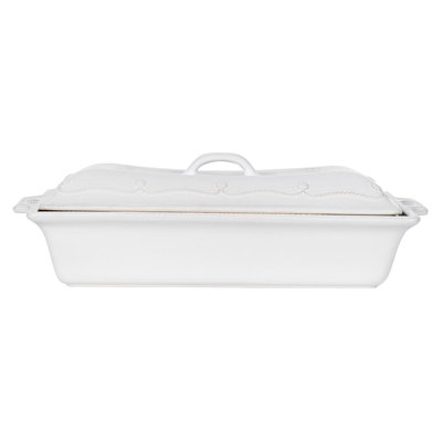 Berry & Thread 13" Rectangular Baker with Lid - Whitewash