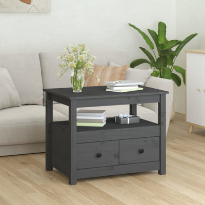 Kitrina Solid Wood Four Leg Coffee Table with Storage