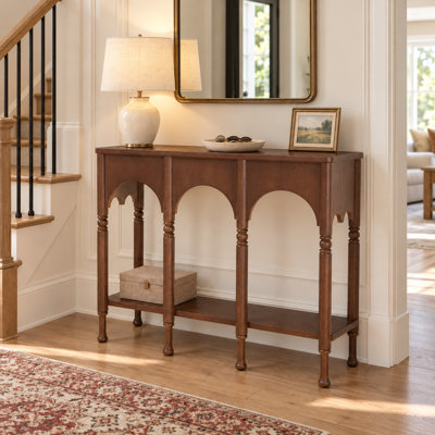 Solid Wood Console Table with Storage