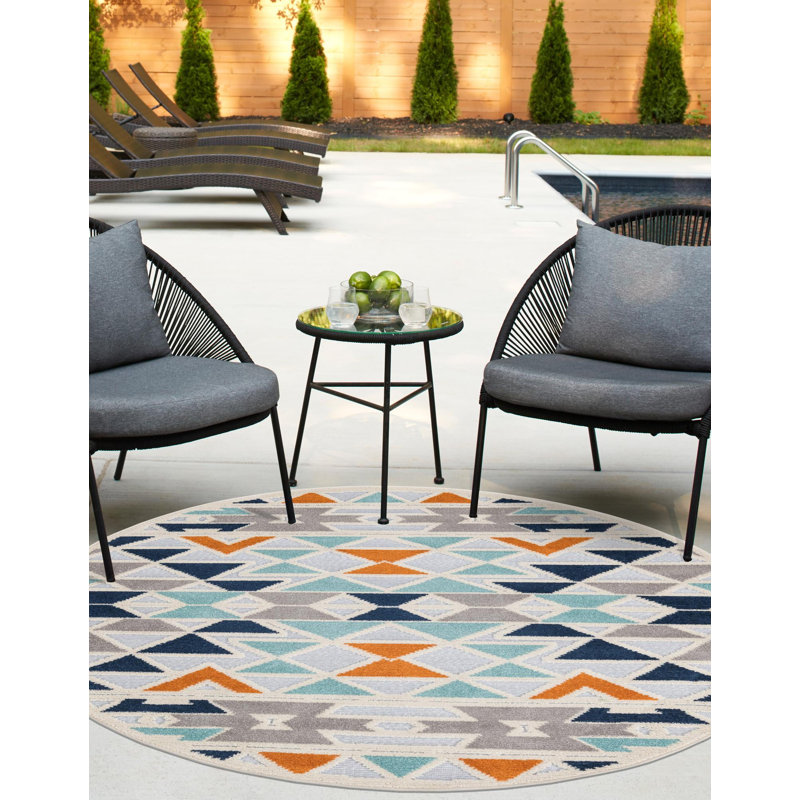 Aceves Kids Indoor/Outdoor Area Rug, Round 3'3"
