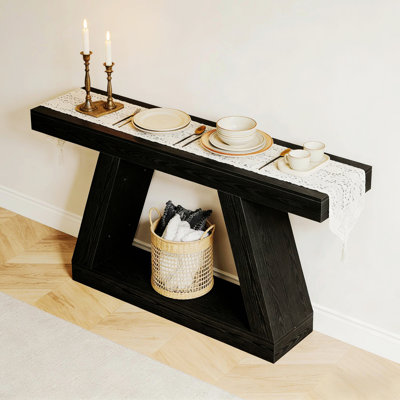 Console Table with Storage, Sturdy Sofa Table for Living Room