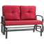Chaise berçante d'extérieur en métal avec coussins-2095077274-2107773419
