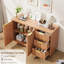 Buffet moderne 47 "avec 3 tiroirs et 2 portes de rangement, table buffet en bois