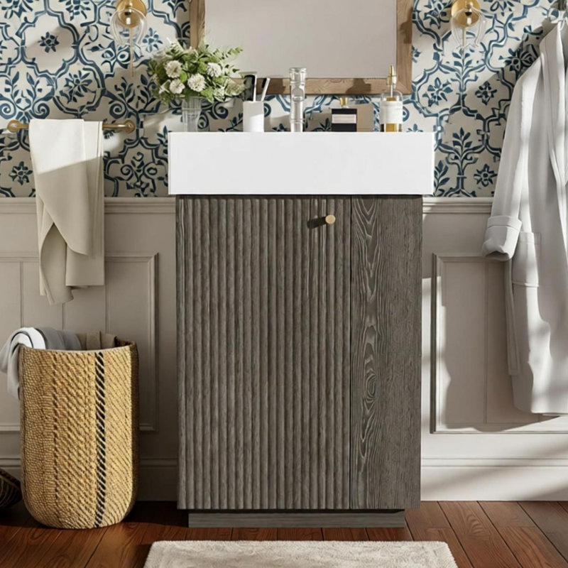 Meuble-lavabo 21,6 po avec lavabo en céramique