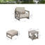 Ensemble de conversation pour patio en aluminium avec repose-pieds et coussins Sunbrella® pour 2 personnes Marindo