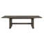 Ensemble de salle à manger extensible classique 5 pièces avec fini bois flotté, table en bois durable et chaises rembourrées grises pour des repas élégants