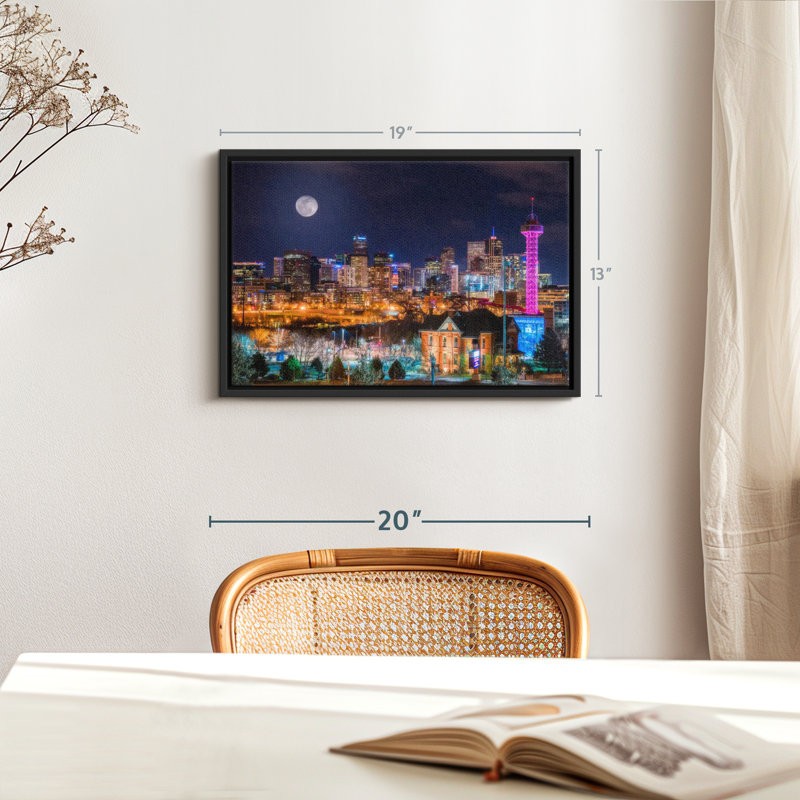 «Denver Moon Wall Art», H 13 po x l 19 po