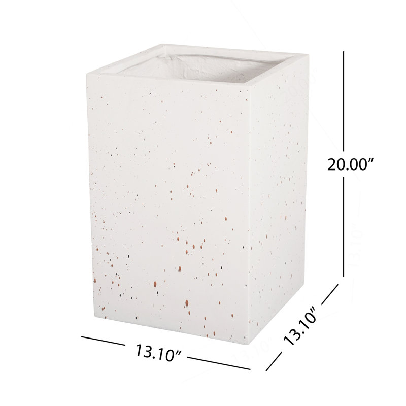 MGO Handmade Rectangle Planter Box, 20''H, White, 20" H x 13.1" W x 13.1" D, White