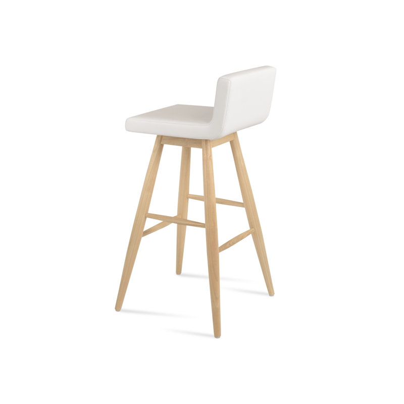 Tabouret de bar et de comptoir Dallas Baba, Tabouret de bar (siège d'une hauteur de 29 po), Blanc, Blanc
