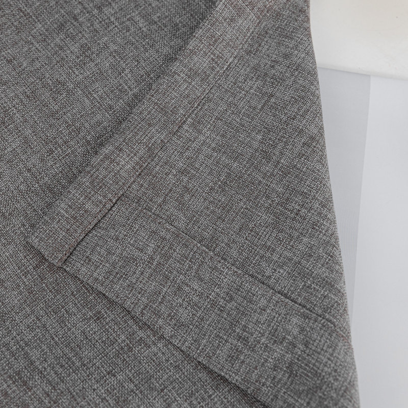 Paire de rideaux semi-transparents Dabachi, L 52 po x L 108 po, Gris foncé
