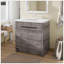 Meuble-lavabo autoportant de 30 po avec lavabo, tiroir en céramique, contreplaqué, gris-320656380