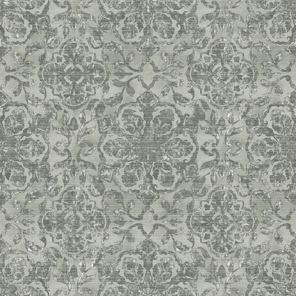 Elegance 10m x 53cm Metallic Wallpaper Roll, Grey