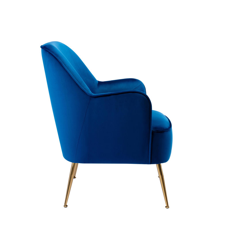 Bucholz Velvet Armchair, Blue