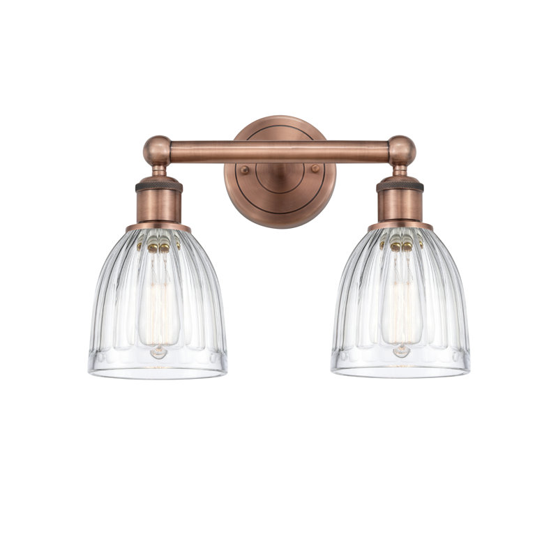 Radegonde 2 - Light Dimmable Vanity Light, Clear, Antique Copper
