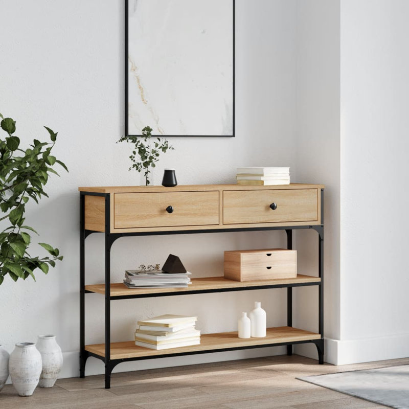 Console Table, Sonoma Oak, 75cm H x 100cm W x 25cm D