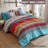 Bohemian Retro Striped Striped Fiber Down Duvet Cover-116009232
