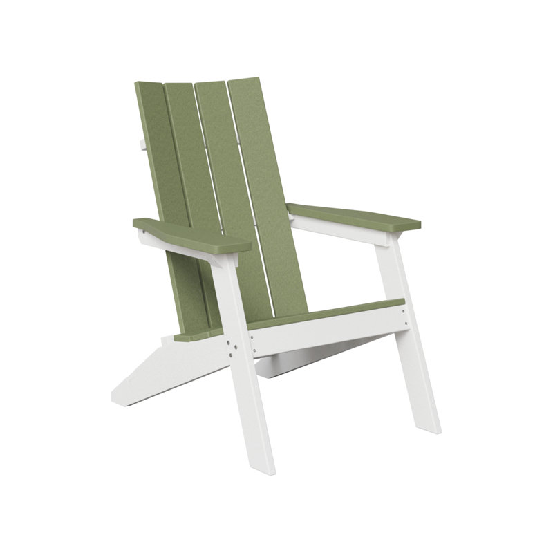 Berlin Gardens Mayhew Adirondack Chair, Sage Top with White Base