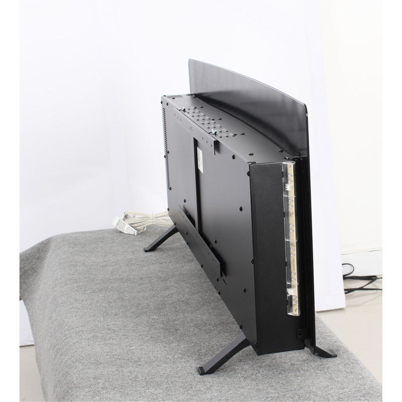 Foyer incurvé de 48 pouces avec rétroéclairage multicolore - chaleur de 5000 / H, 11 réglages de température, télécommande, ventilation, flamme de contrôle électrique de 48 po