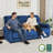 Power Reclining Sofa with Drop Down Table, Touch light, 3-Seat Recliner Couch with Adjustable Headrest-164335954